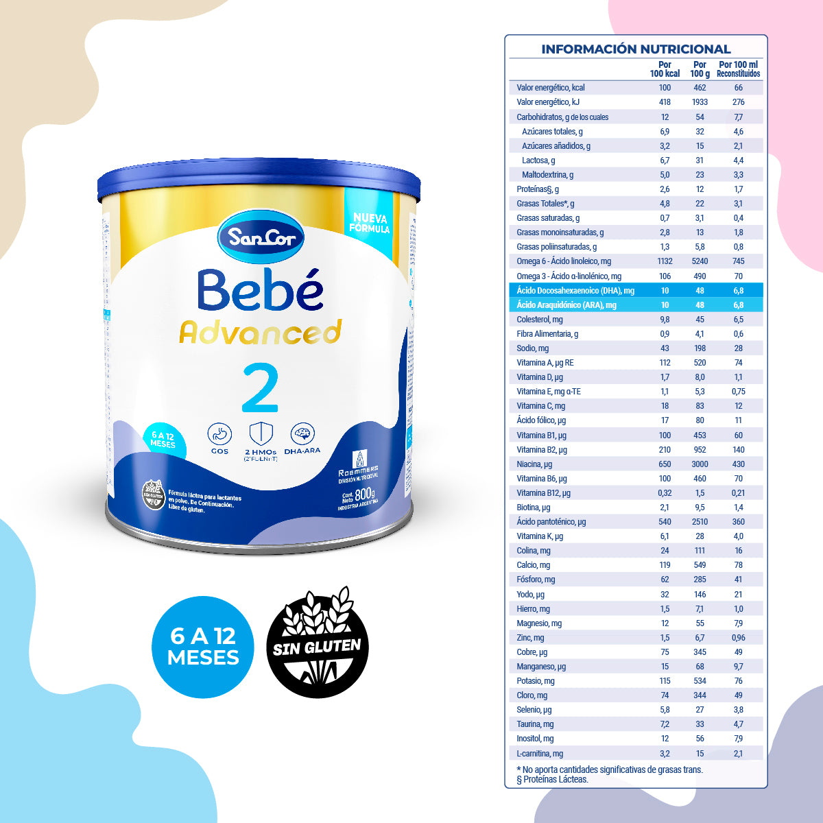 SanCor Bebé 2 Advanced - Lata x 800gr