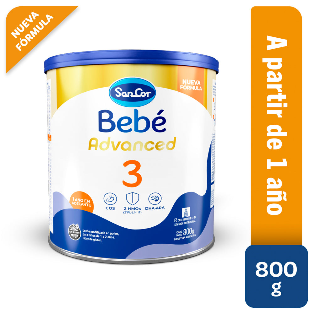SanCor Bebé 3 Advanced Lata x 800gs - Nueva fórmula