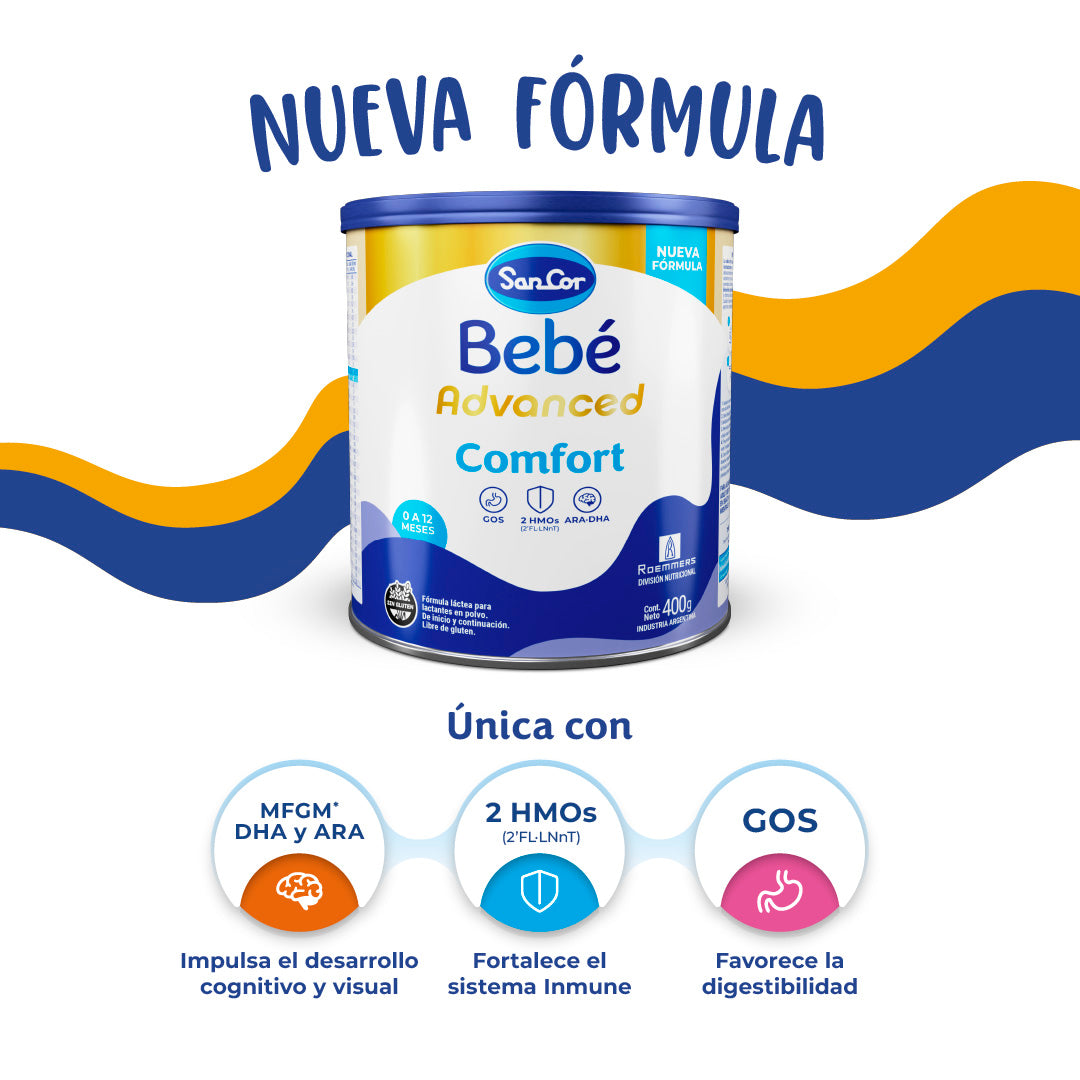 SanCor Bebé Advanced Comfort - Lata x 400g - Nueva fórmula