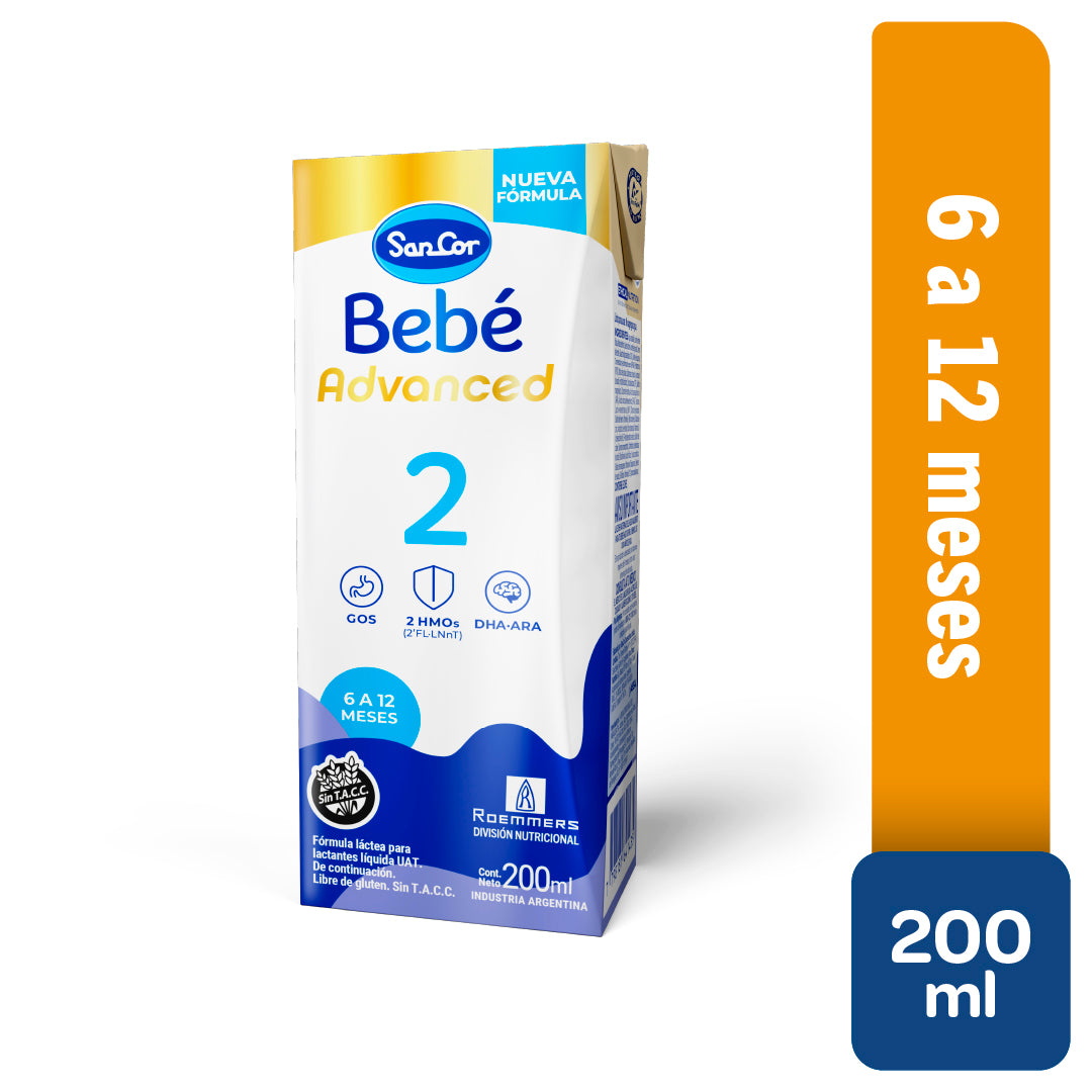 Sancor Bebe Advanced Formula Etapa 2 Brick 96 Un X 200 Ml
