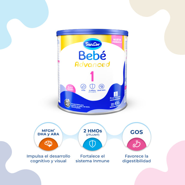 SanCor Bebé 1 Advanced - Lata x 400gr x 3 Unidades