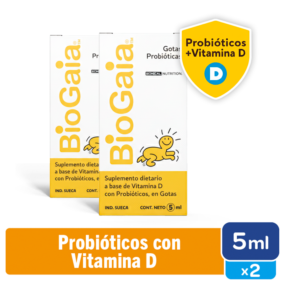 Biogaia Con Vitamina D 5 Ml x 2 Unidades