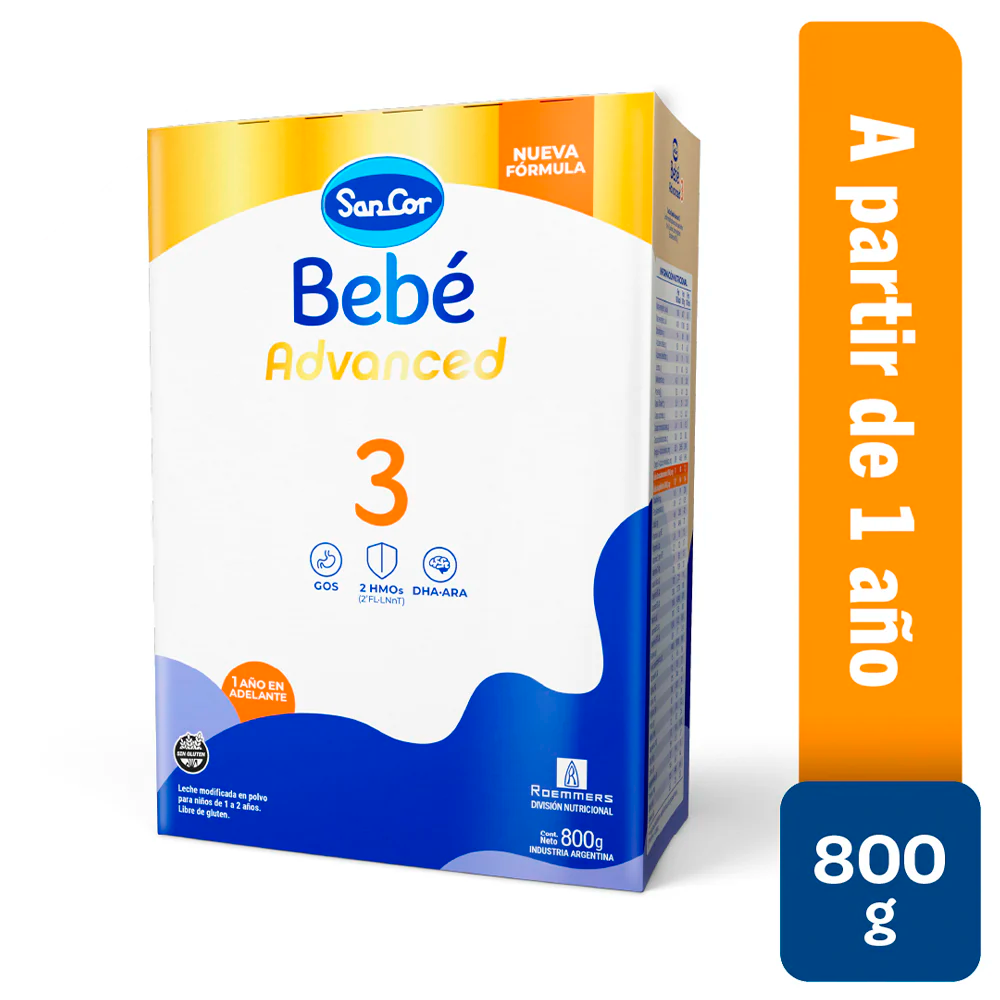 Sancor Bebé 3 Advanced Estuche x 800gs - Nueva Fórmula