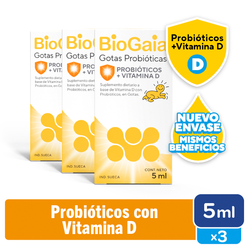 Biogaia Con Vitamina D 5Ml x3 Unidades
