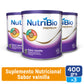Nutribio Sabor Vainilla - Lata x 400 Grs x 3 Unidades