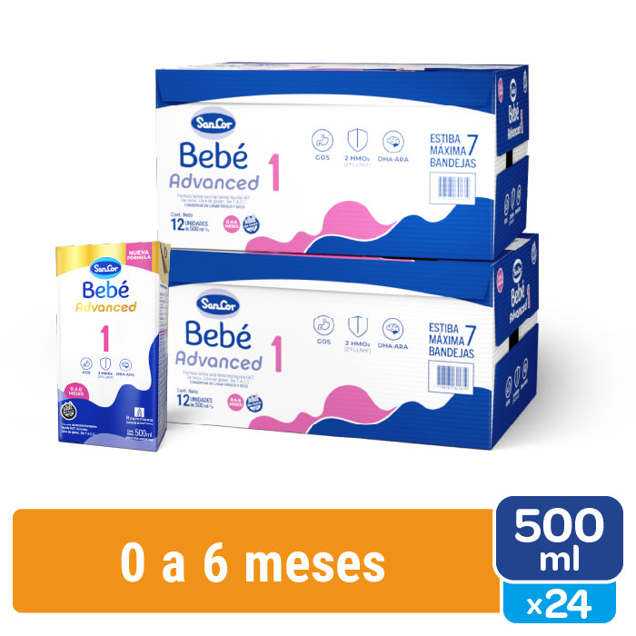 SanCor Bebé 1 Advanced - 500ml x24 Unidades - Nueva Fórmula