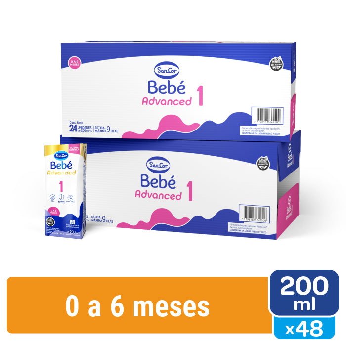 SanCor Bebé Advanced Formula Etapa 1 Brick 48 Un X 200 Ml