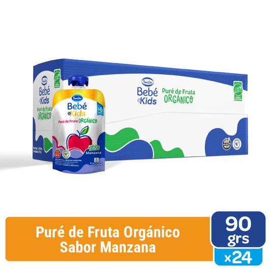 Sancor Bebé Orgánico Puré Manzana Pouch 90G Caja X24