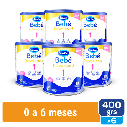 SanCor Bebé 1 Advanced - Lata x 400gr x 6 Unidades