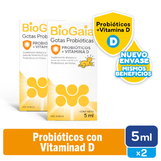 Biogaia Con Vitamina D 5 Ml x 2 Unidades