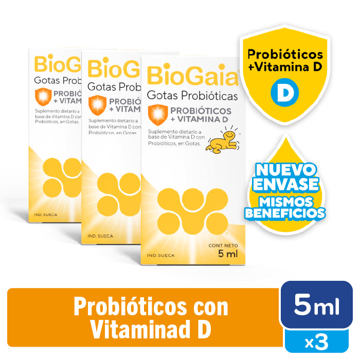 Biogaia Con Vitamina D 5Ml x3 Unidades