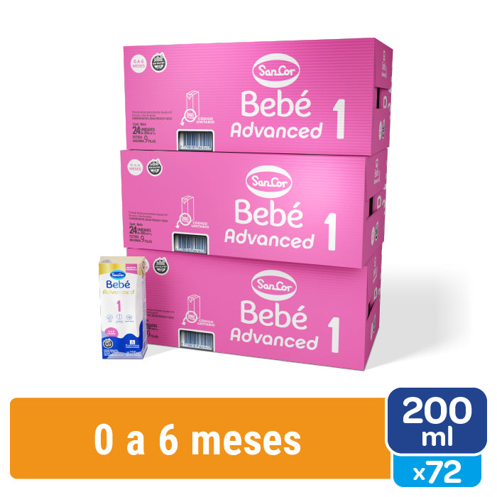 Sancor Bebe Advanced Formula Etapa 1 Brick 72 Un X 200 Ml