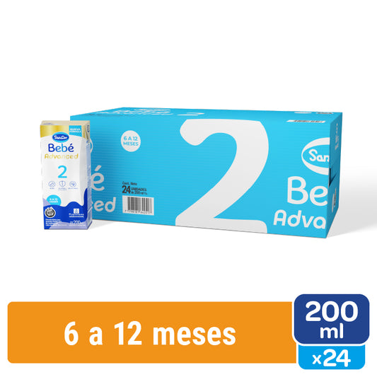 SanCor Bebé 2 Advanced - 200 Ml x 24 Unidades - Nueva Fórmula