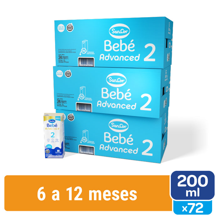 Sancor Bebe Advanced Formula Etapa 2 Brick 72 Un X 200 Ml
