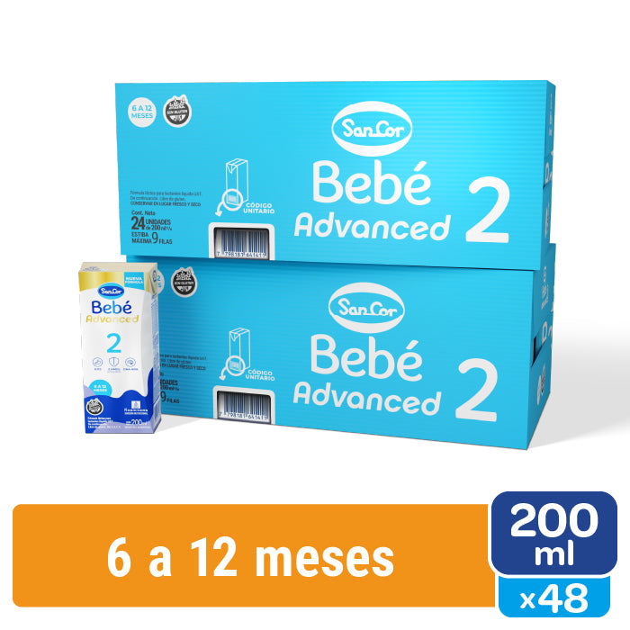 Sancor Bebe Advanced Formula Etapa 2 Brick 48 Un X 200 Ml