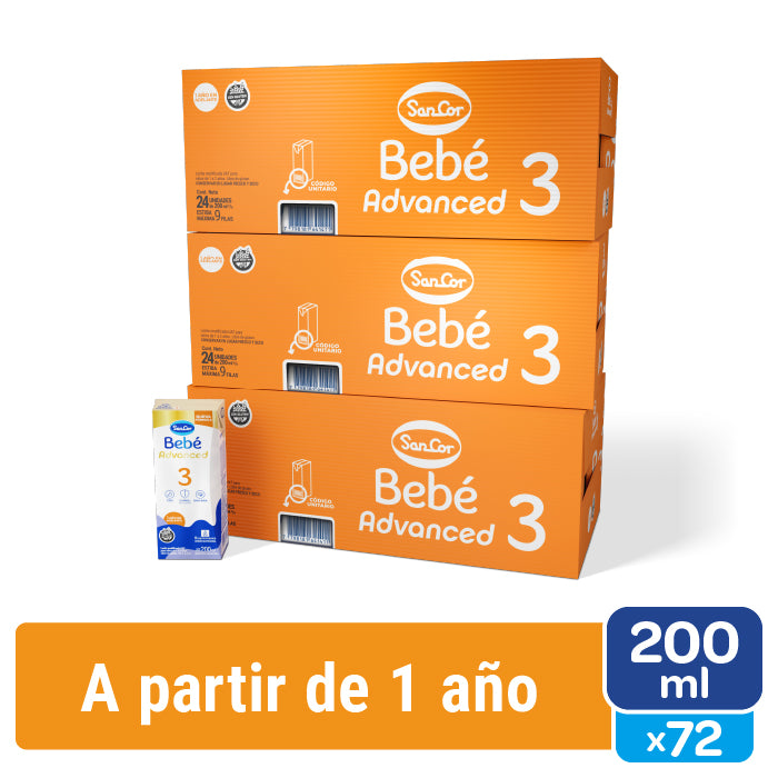 Sancor Bebe Advanced Formula Etapa 3 Brick 72 Un X 200 Ml