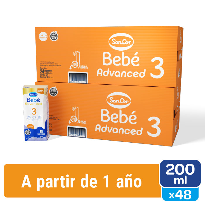 Sancor Bebe Advanced Formula Etapa 3 Brick 48 Un X 200 Ml