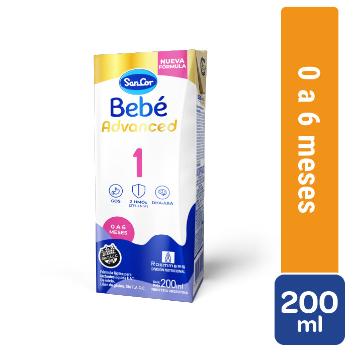 Sancor Bebe Advanced Formula Etapa 1 Brick 72 Un X 200 Ml