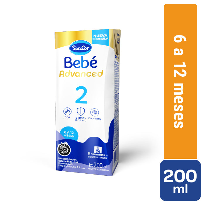 Sancor Bebe Advanced Formula Etapa 2 Brick 48 Un X 200 Ml