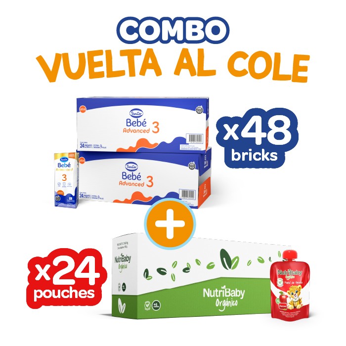Sancor Bebé Etapa 3 200ml x48 + 24 Nutribaby Manzana 90gr
