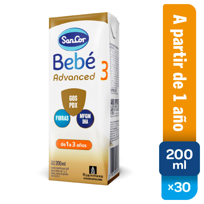 Sancor Bebé Advanced 3 200 ml. x 30 Unidades #501001027BA